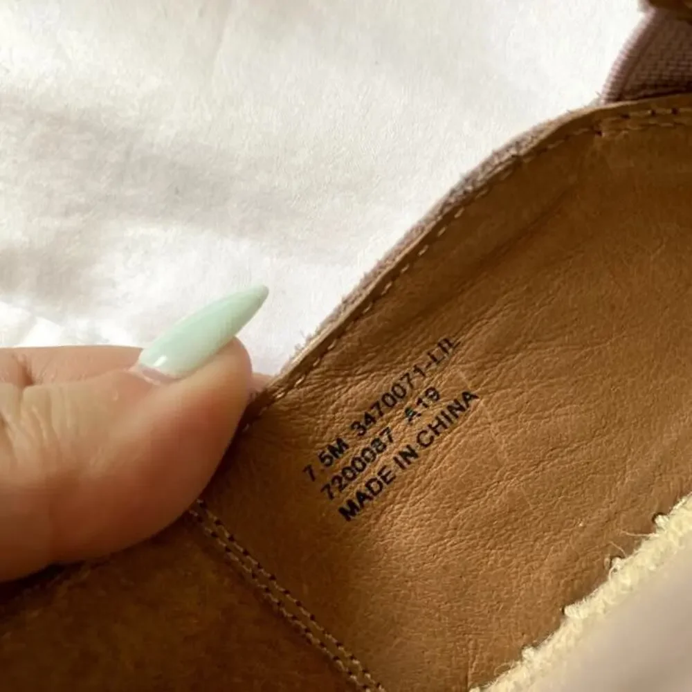 Frye 7.5 light‎ pink  Espadrille Flats